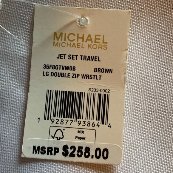 πHost Pickπ NWT. Michael Kors Brown with Gold Accents Wallet Wristlet! - Picture 3 of 12